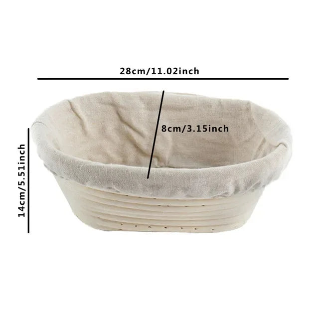 Rattan bread basket for cooking and fermentation - Ovale 28x14x8cm