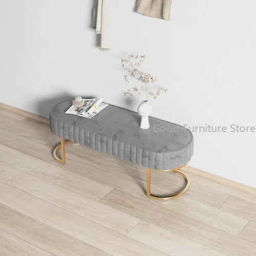 Ottoman luxury shoes stool for hotel coffee and shop - 120-32-42cm-Gray