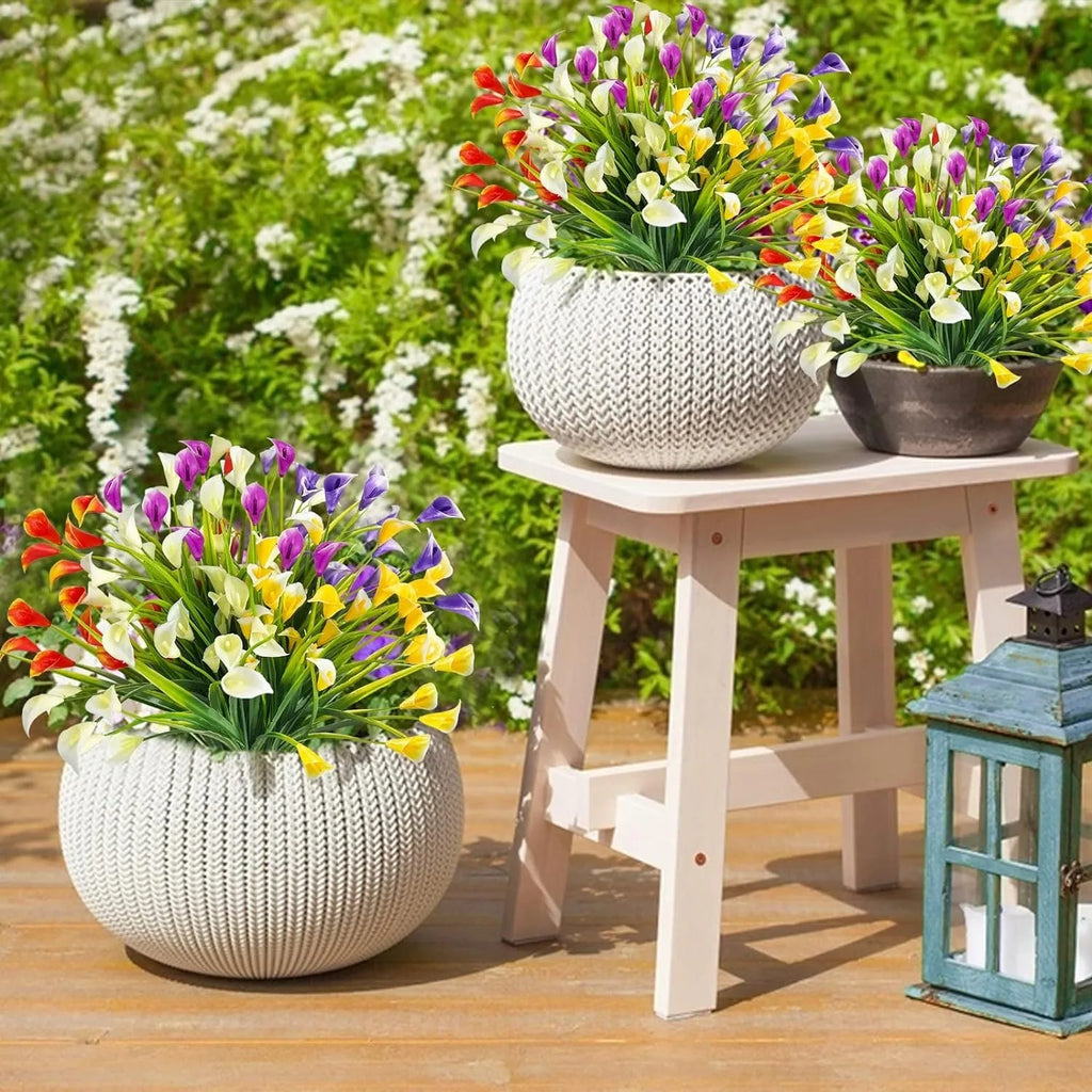 Artificial calla lys bouquet for interior and exterior decoration - view 6