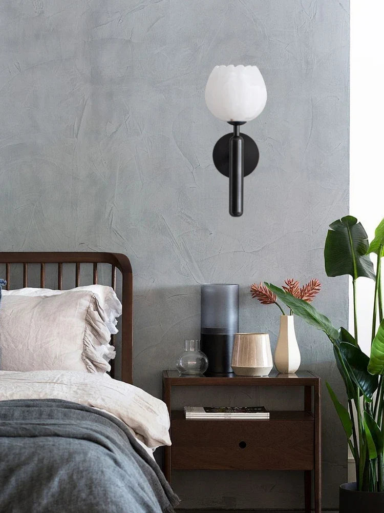 Natural marble wall sconce minimalist style and luxury - view 4