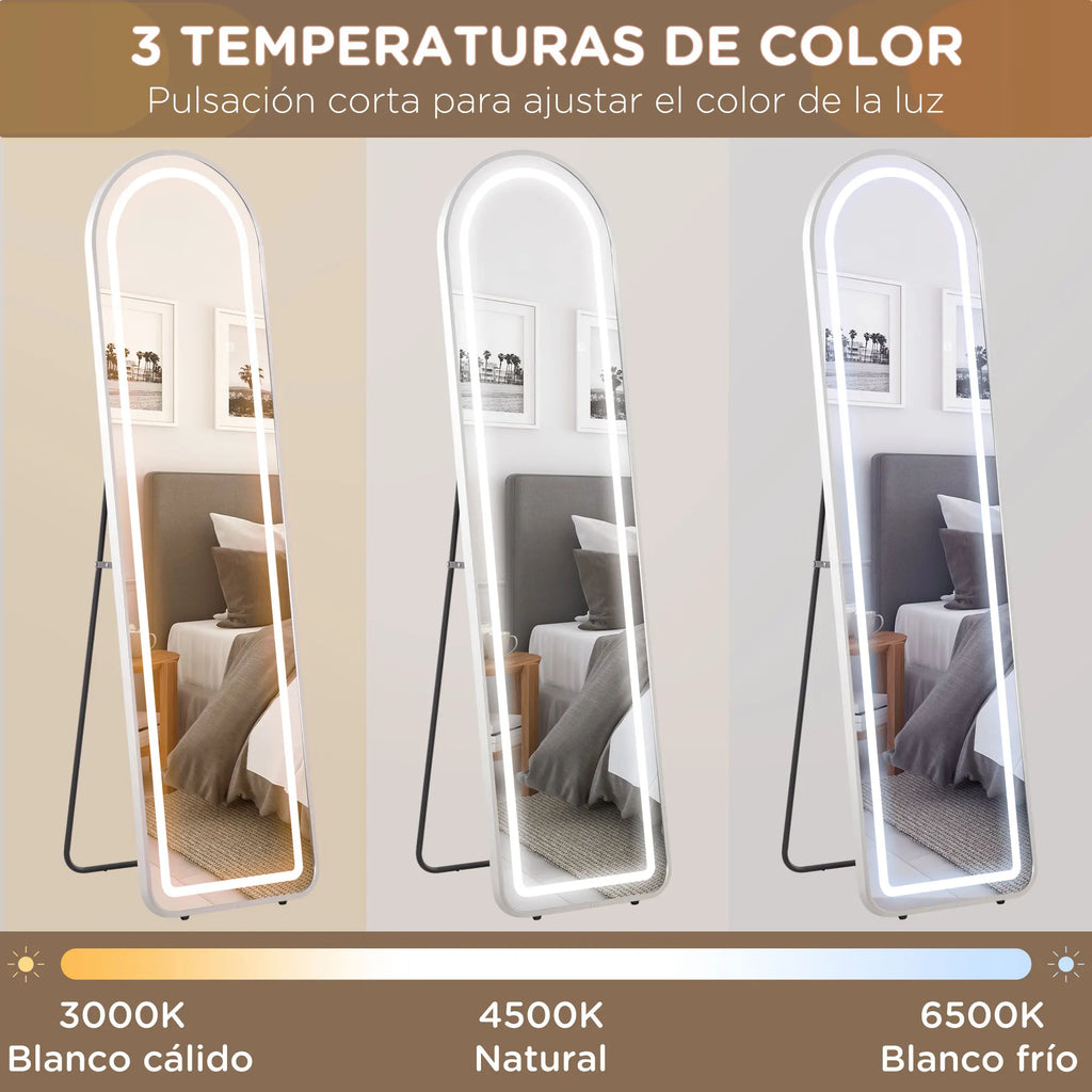 Integral mirror with led silver aluminum lighting - view 6
