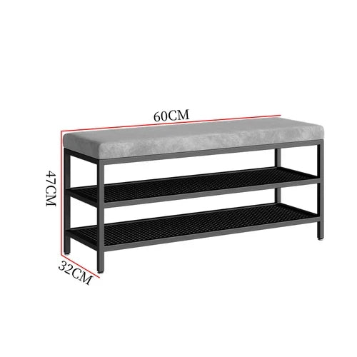Modern design metal shoe shelf for elegant storage - 60x32x47cm