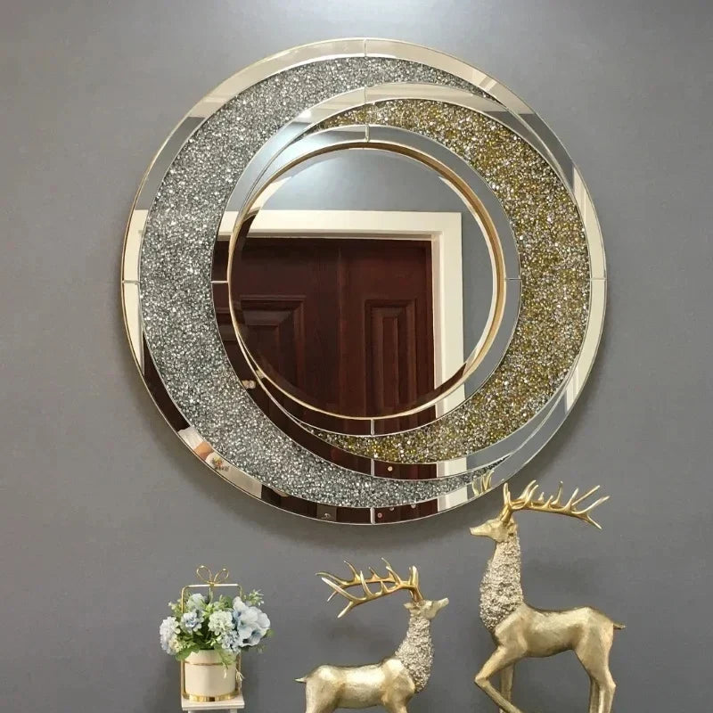 Decorative round decorative mirrors creative Nordic luxury art for home decoration - view 2