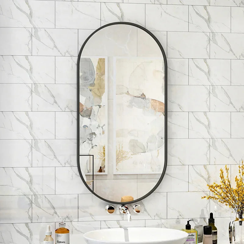 Minimalist Nordic decorative mirrors for luxurious decoration - 60x40cm / Black