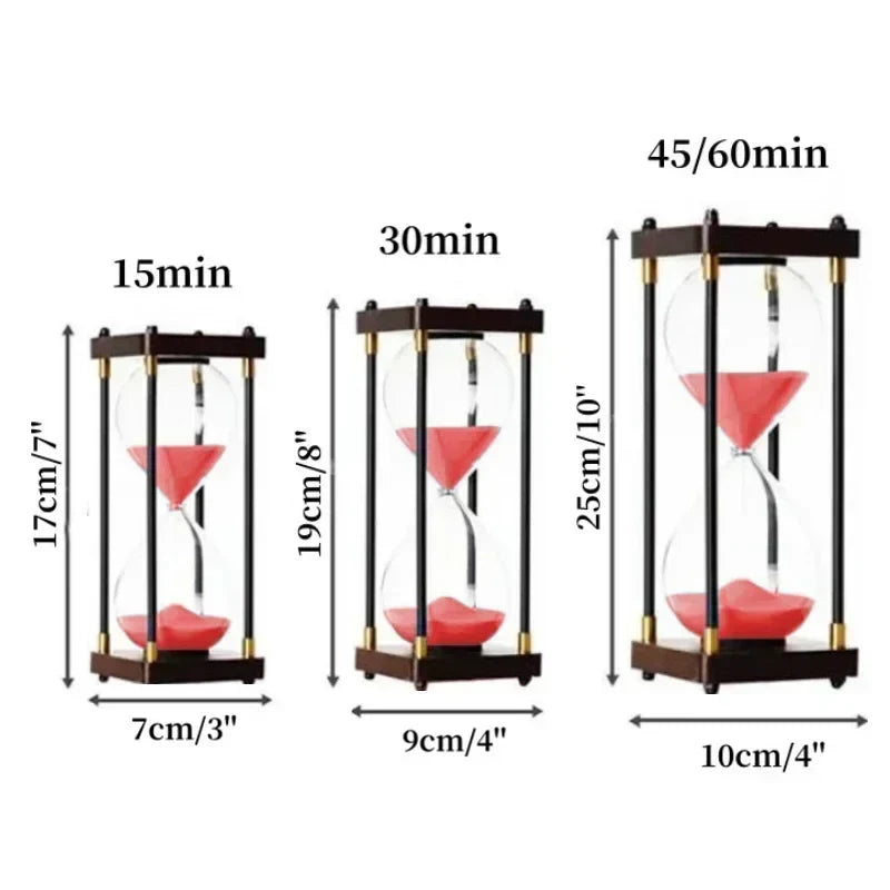 Decorative retro hourglass for office and luxury gift salon - Red / 60 min