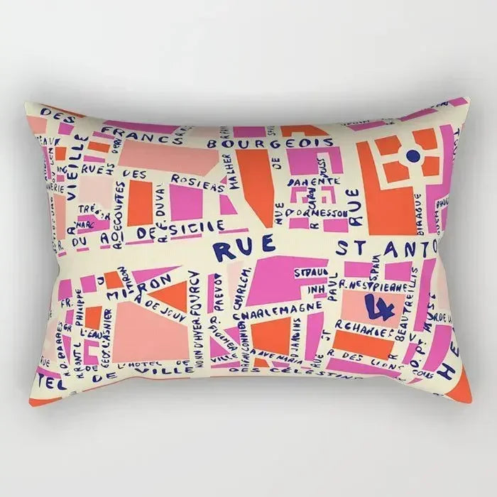 Reversible Geometric Lumbar Cushion for Private and Office Spaces