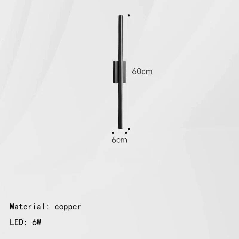 Modern brass black and copper wall sconce with natural light - 2 Lights-Black / Natural Light 4000K