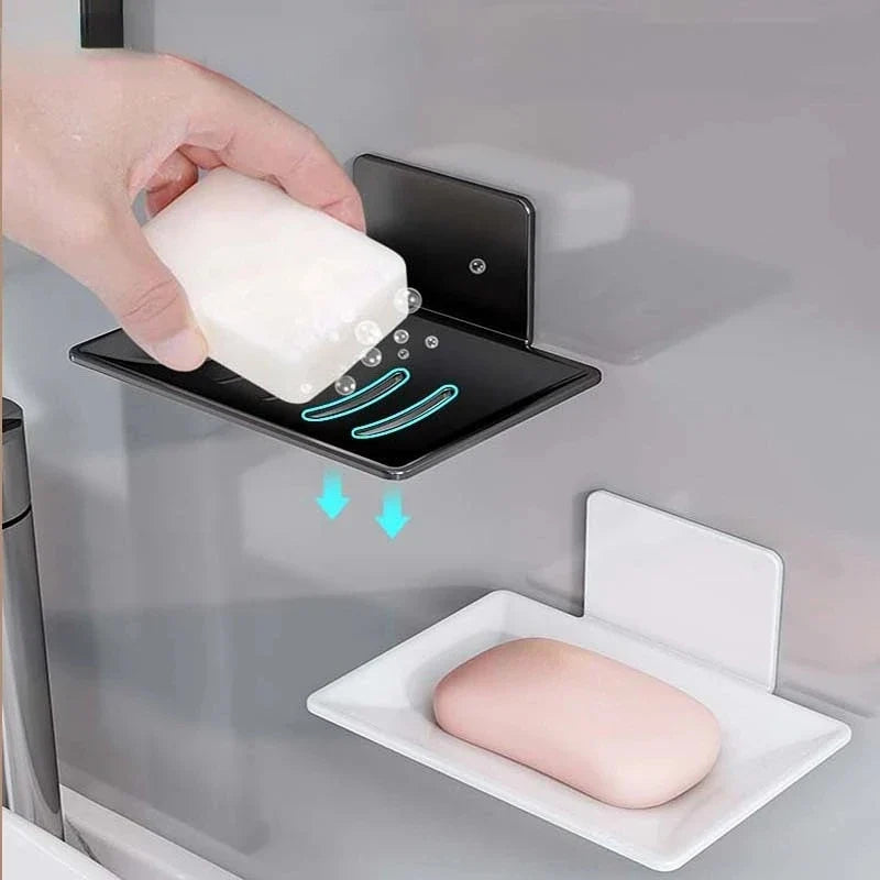 Aluminium wall soap holder for practical and modern storage - view 2