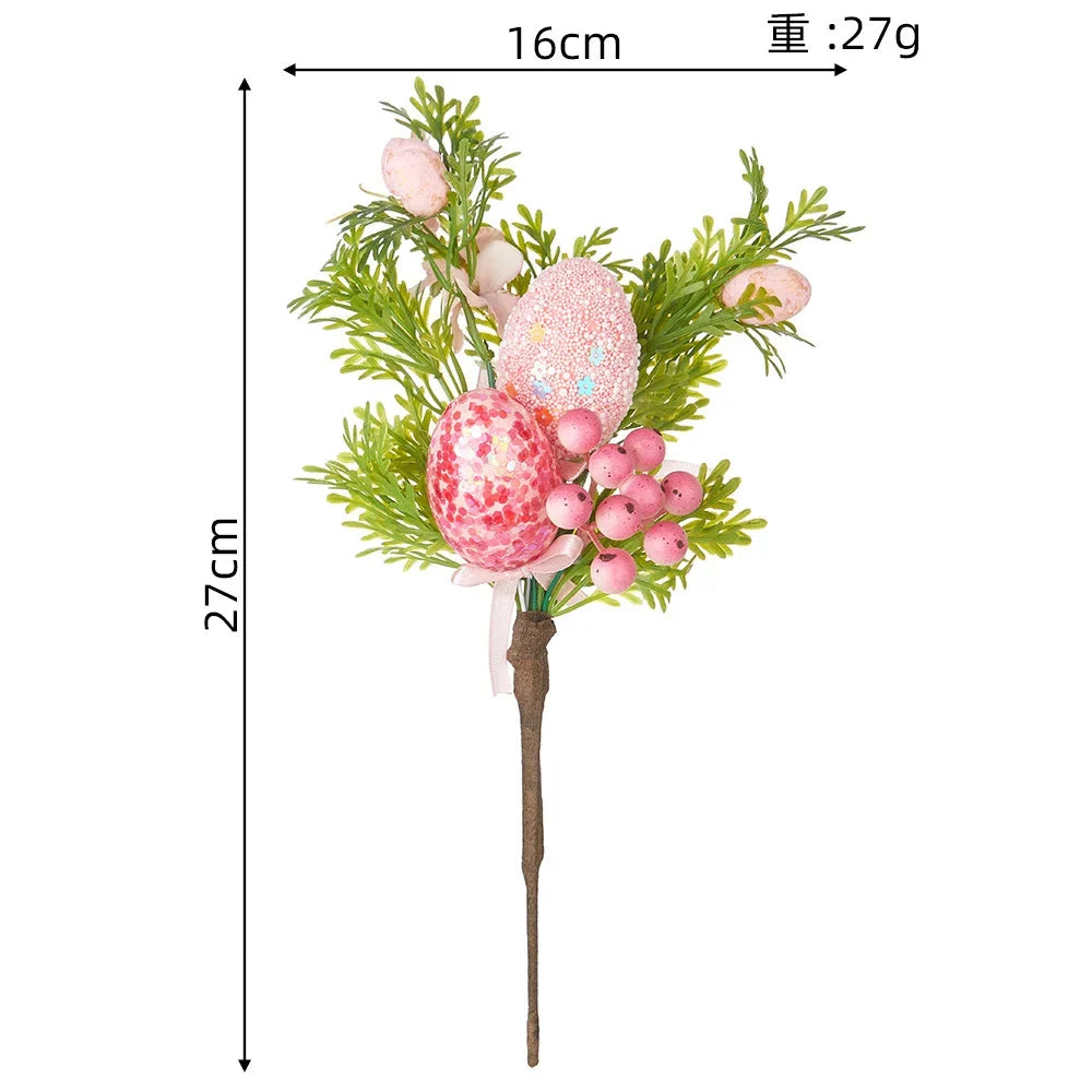 Easter egg branch for floral decorations and garden - Pink
