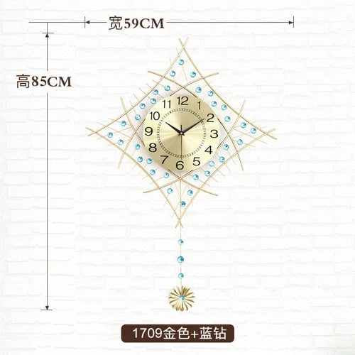 European unique metal clock with pendulum design - Style4 60X85CM