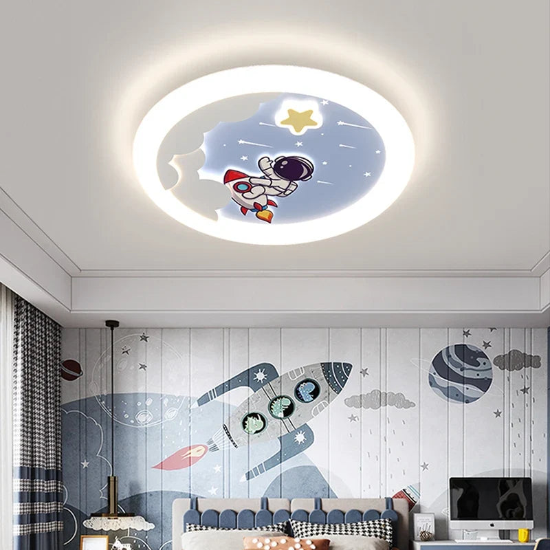 Astronaut ceiling lamp for children's room design playful and protective - view 6
