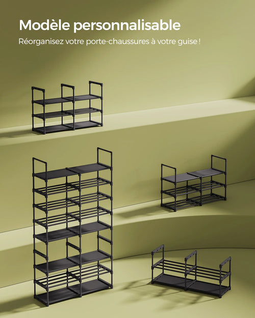 8-Tier Adjustable Shoe Rack, Holds up to 32 Pairs - view 2