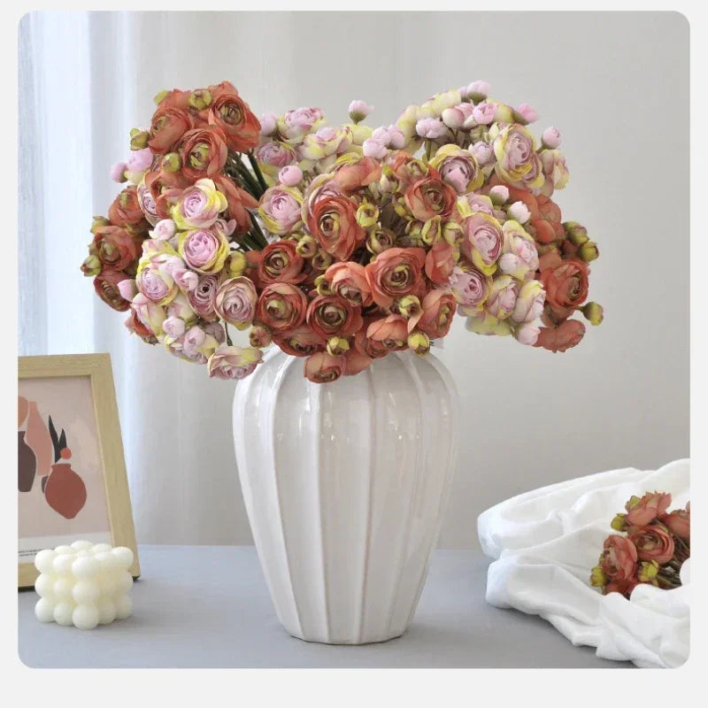 Bouquet of artificial rose wines for balcony decoration