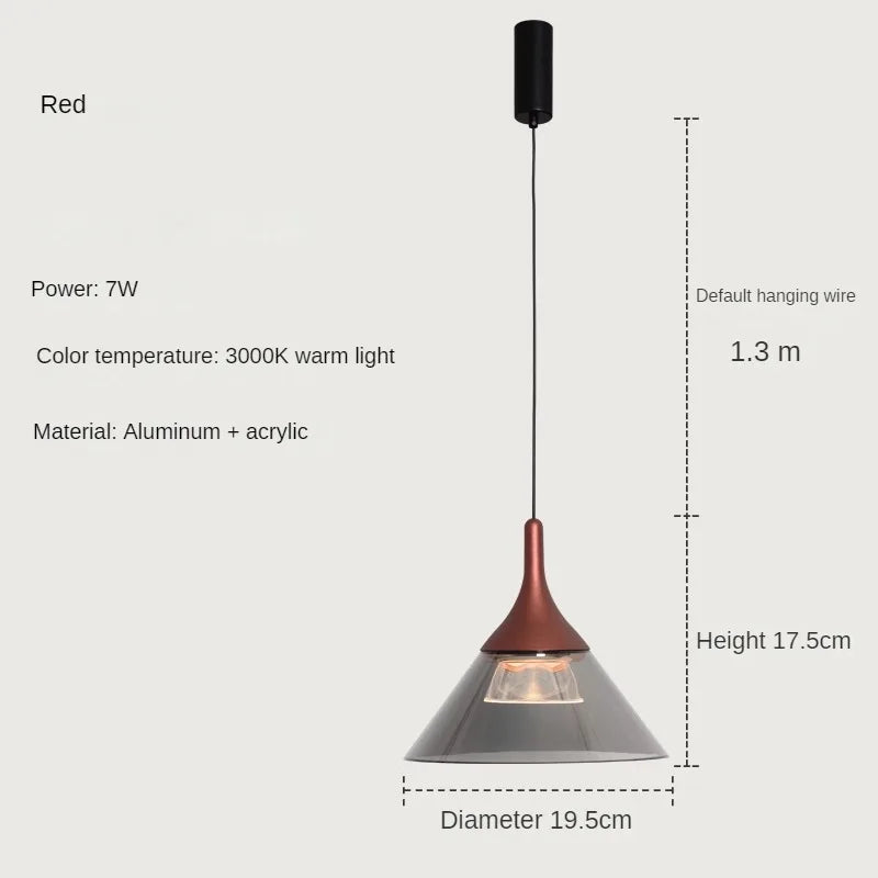 Modern and luxurious chandelier for commercial and indoor spaces - Red / Warm White