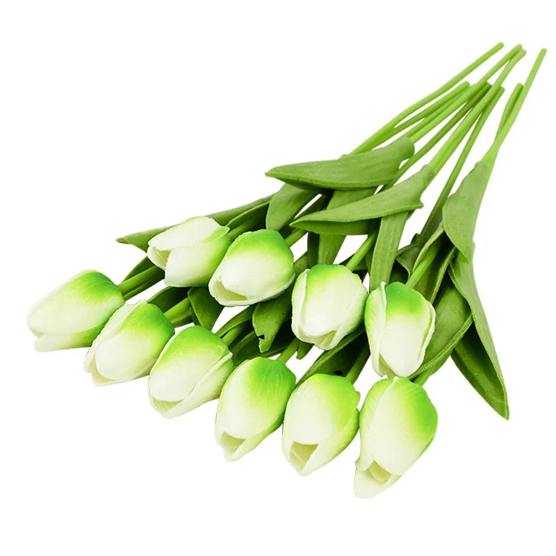 10 artificial tulips for wedding decoration and garden - J