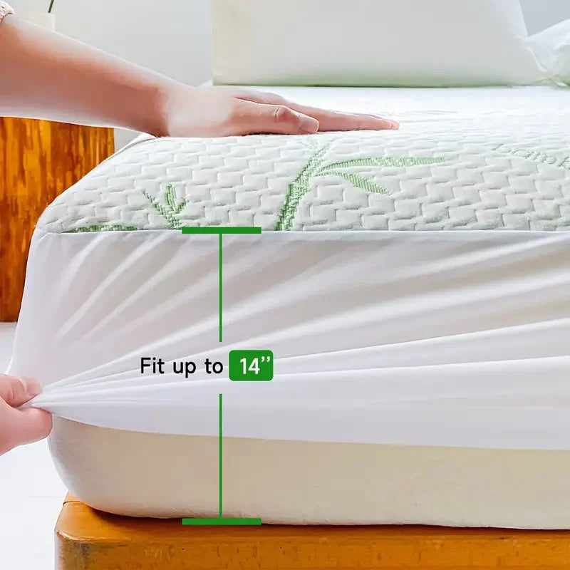 Waterproof Bamboo Mattress Cover, Deep Pocket Fitted Sheet, Style Two - view 5