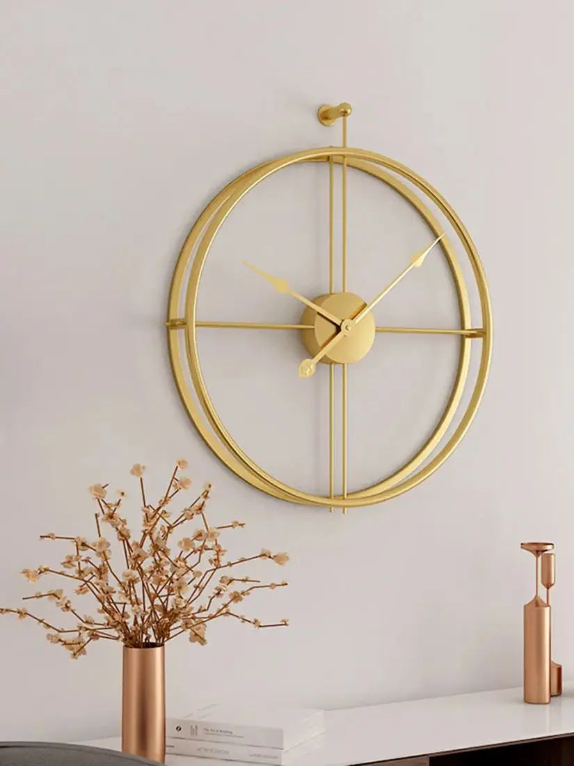 Large Silent Wall Clock, Modern Design Clocks, Home decor, Office, Hanging Wall Watch, European Style, 55cm - glod clock glodHand