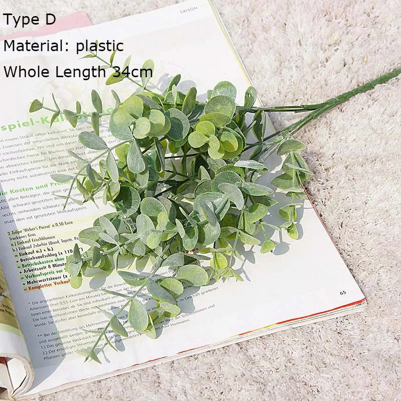 Artificial silk leaf branch for interior decoration and wedding - view 6