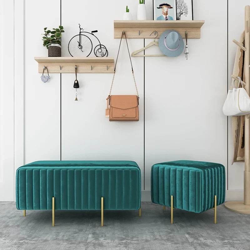 Multifunctional creative Nordic velvet bench for living room and bedroom - view 5