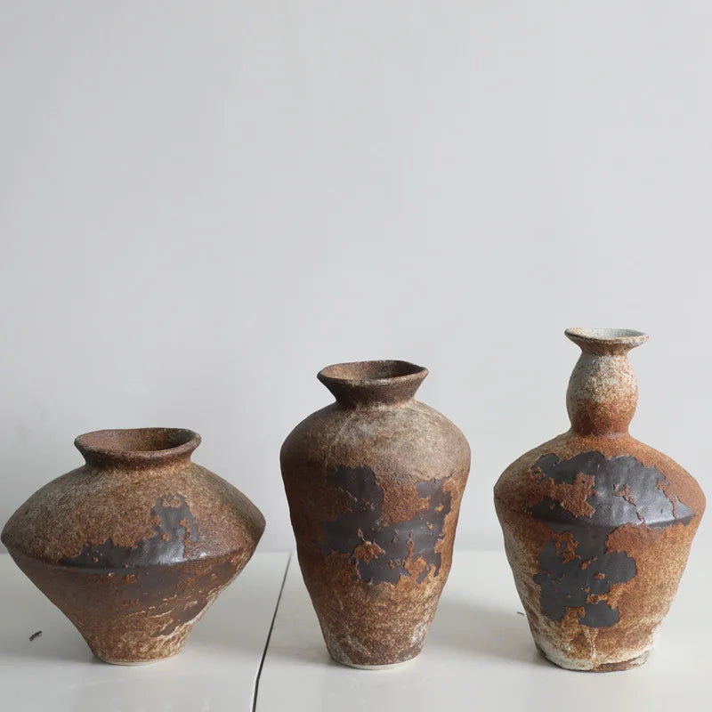 Retro And Nostalgic Handmade Ceramic Vases, Homestay Hotels, Zen Inspired Flower Arrangements, New Chinese Style Decorations - view 2