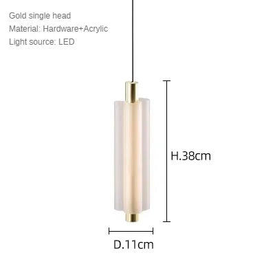 High-end acrylic pendant light for modern interior lighting - Golden-1 / Warm White