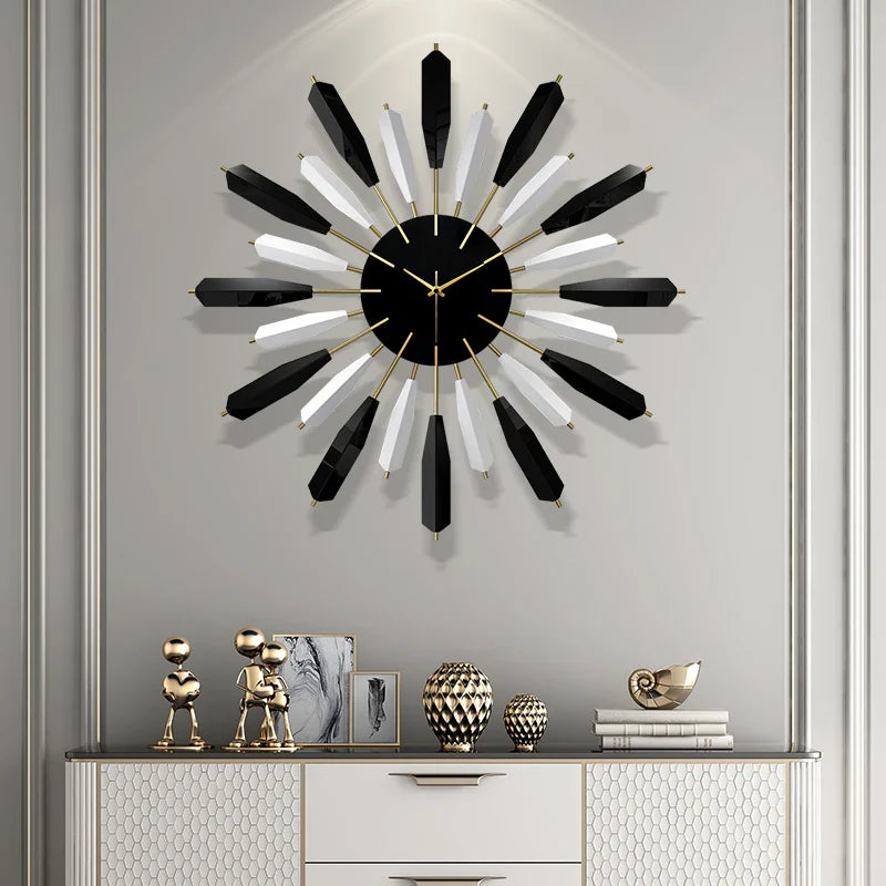 Decorative and silent Nordic luxury wall clock - view 4