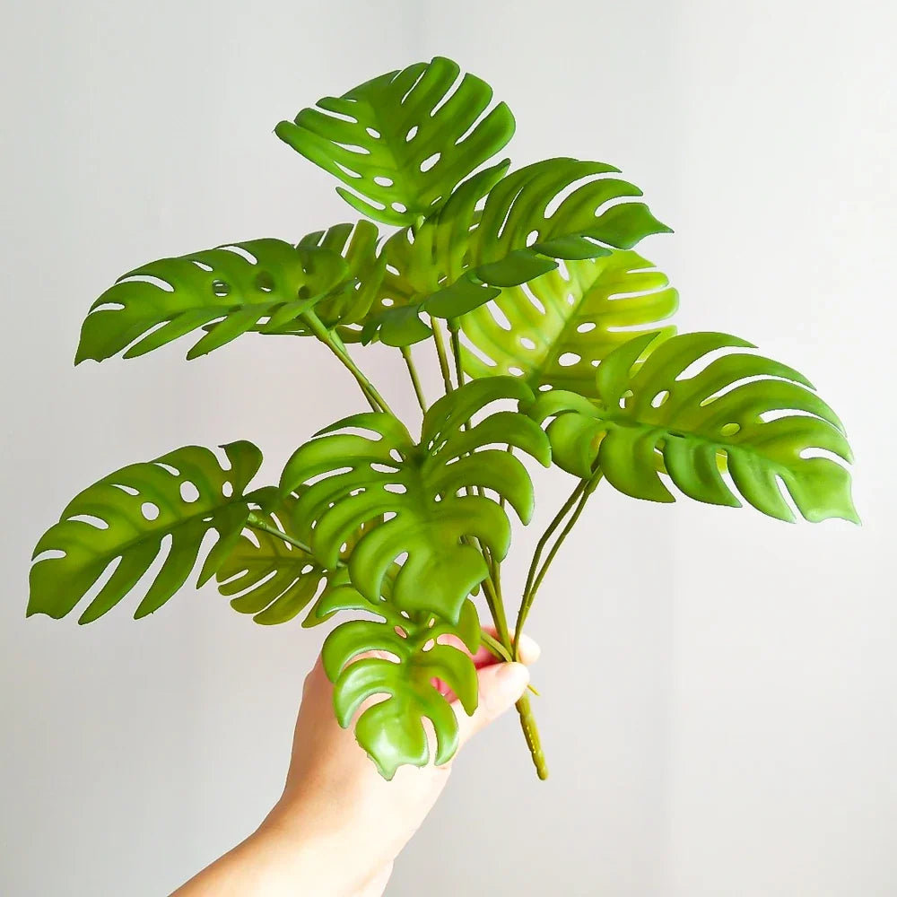 Fake tropical plant monstera for interior and exterior decoration - view 4
