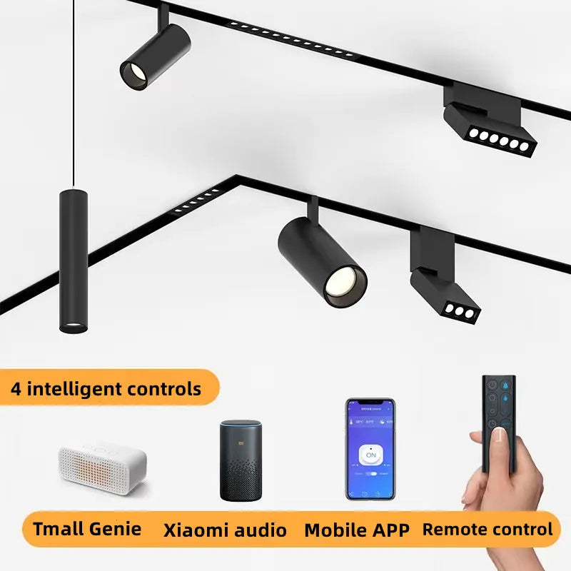 Intelligent voice-controlled lamp with integrated lighting