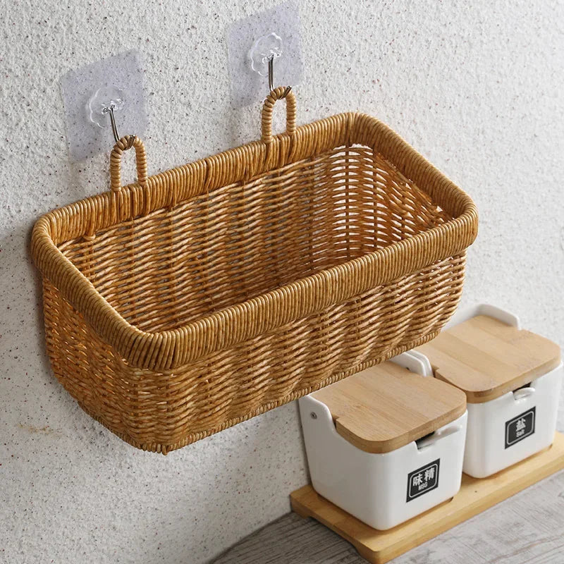 Wall storage basket hand woven decorative and practical - view 5