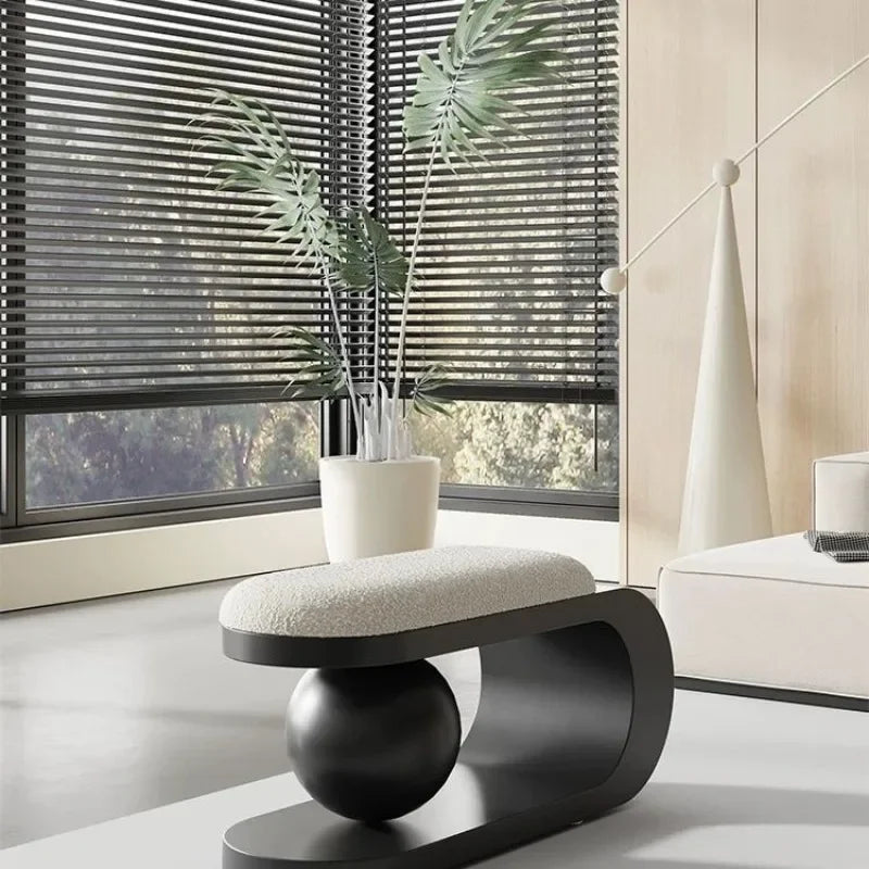 Nordic Light Luxury Home Furnishings, Shoe Changing Doors, Living Room Sofa, Bar shoe Stool,Creative Low Stool,Simple shoe Stool - carbon 120 35 45