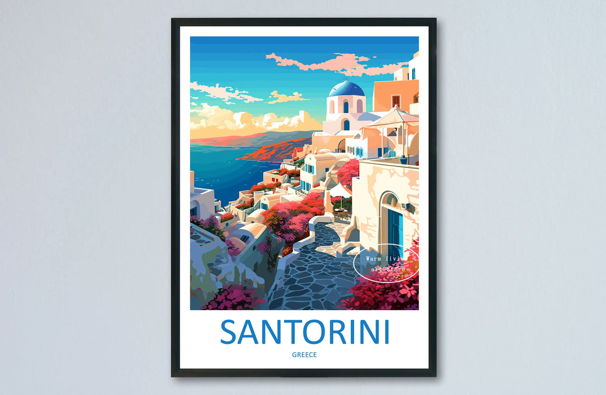 New York Rome Tokyo and Venice Travel Canvas Poster, Design 2 - 60X80cm Unframed / 2