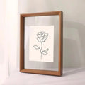 Wall-Hanging, Desktop Solid Wood Photo Frame Transparent Acrylic Frame For Framing Photos, Paintings, Posters, Certificates - walnut / 20.3x20.3cm