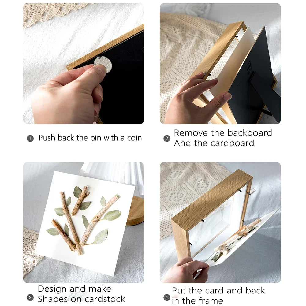 3D Photo Frame Shadow Box Frames, Hollow Bouquet Specimens Case for Crafts, Picture Frame, Memorabilia, 3-5cm - view 6