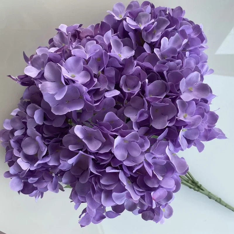 Silk hortensia bouquet for elegant interior decoration - Purple