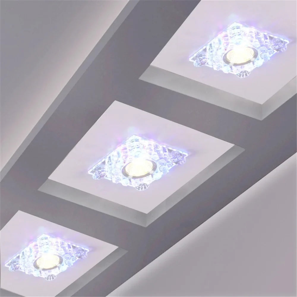 Led square crystal rgb ceiling for varied interior decoration - view 5