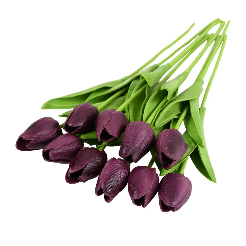 10 artificial tulips for wedding decoration and garden - R