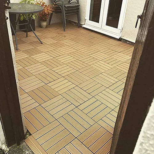 11-Pack Composite Interlocking Deck Tiles - view 2