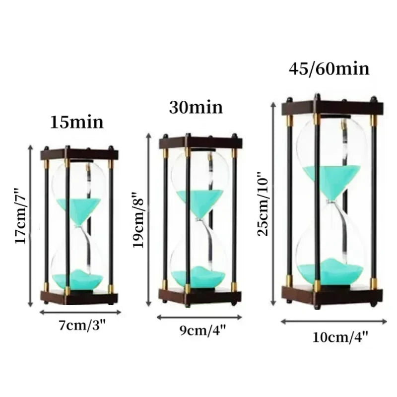 Decorative retro hourglass for office and luxury gift salon - Light Blue / 60 min