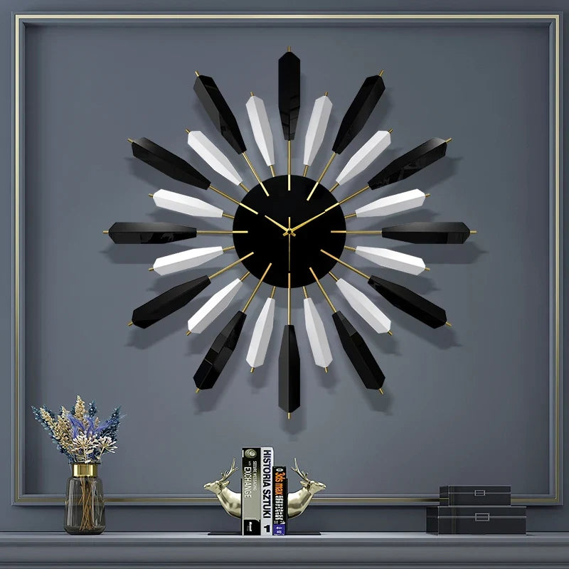 Decorative and silent Nordic luxury wall clock - view 7