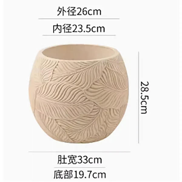 Modern silicone mould for light and luxurious concrete flower pot - Orange