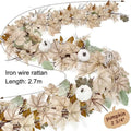 Autumn garland pumpkins berries and maple leaves - Iron Rattan 2,7 m