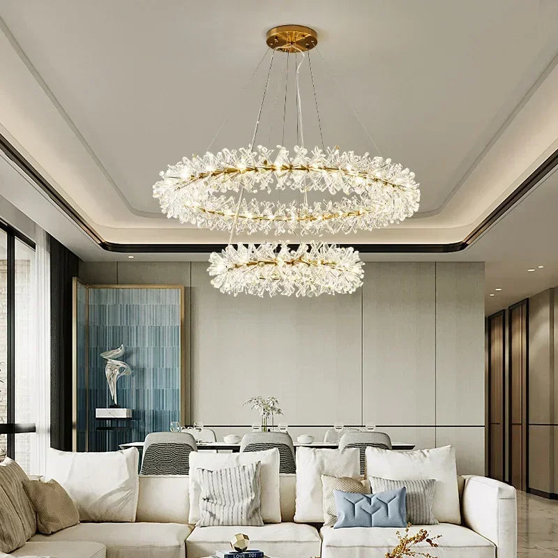 Modern transparent crystal pendant light for interior decoration - view 4