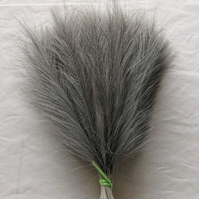 10 bouquets artificial pampa grass for interior decoration - Light Gray / 30 Pieces