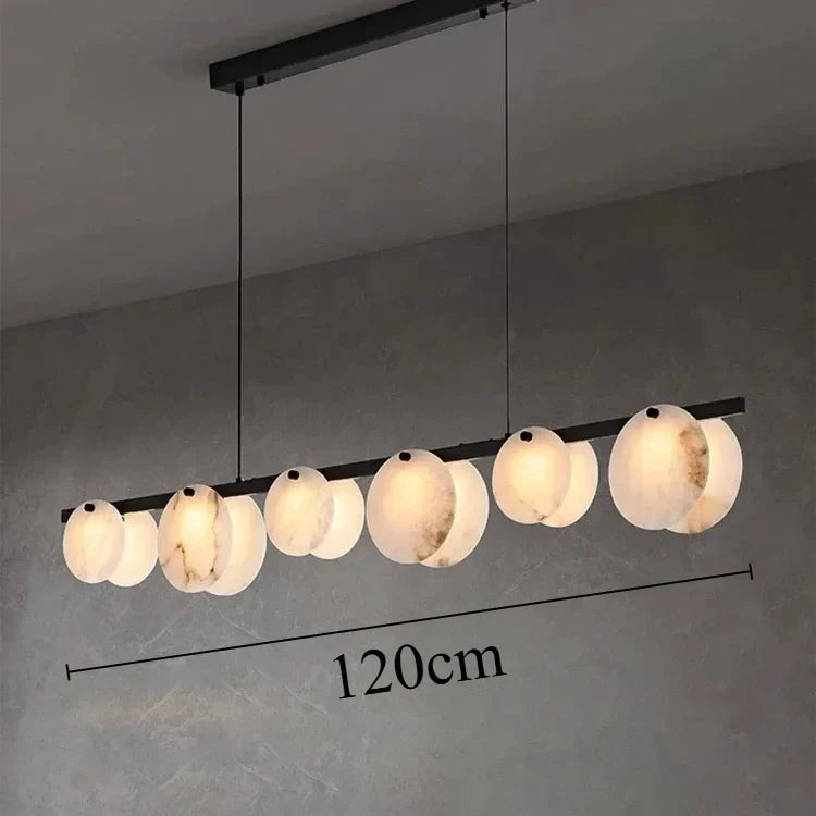 Modern pendant light in marble and copper for interior decoration - 120CM / 3 Color Light