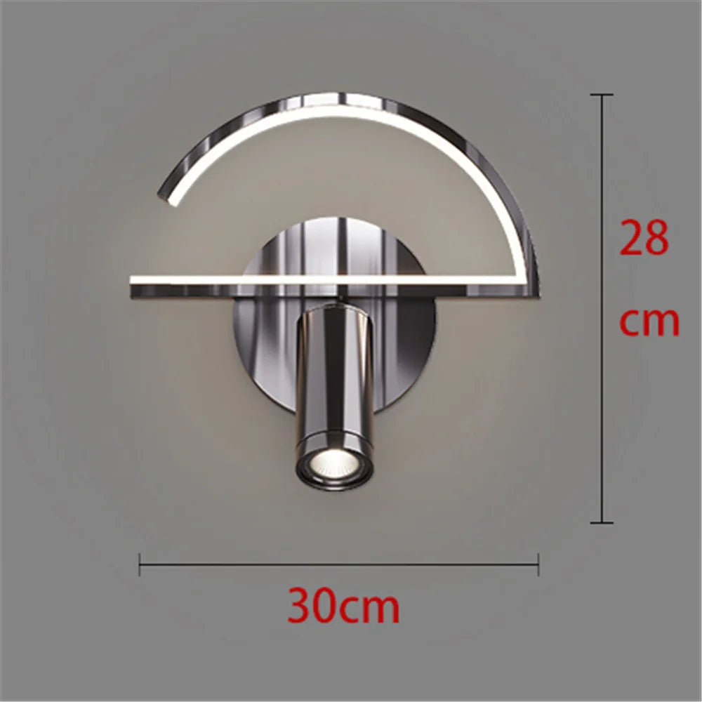 Modern LED wall sconce in chrome for interior design - Perle noire 5 / Warm Light
