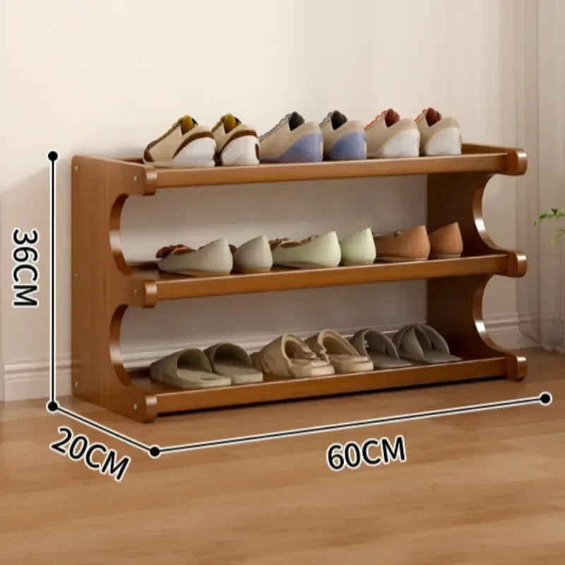 Organizer of shoes with little space for indoor storage - Brown 3 Layers 60cm