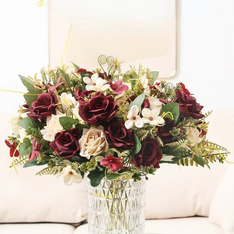 Bouquet of artificial rose wines for decoration and party gift - view 4