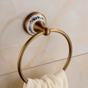 Solid brass accessories sets for retro bathroom - Anneau porte-serviette