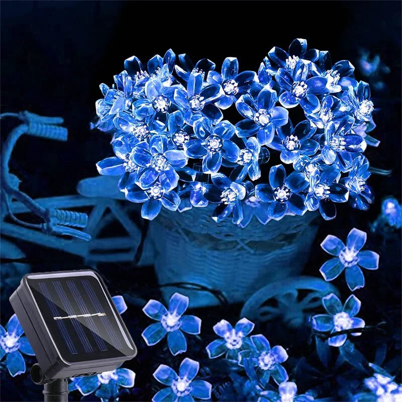 Sunlight garland for garden outdoor decoration fairytale - Cherry blue / 6.5m 30leds 2 modes