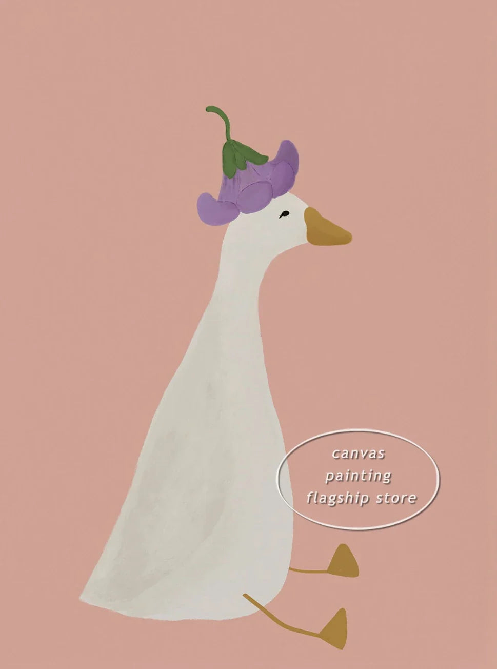 Cute Goose Canvas Poster for Kids' Rooms and Nursery, Design 3 - 20X30cm Unframed / 3